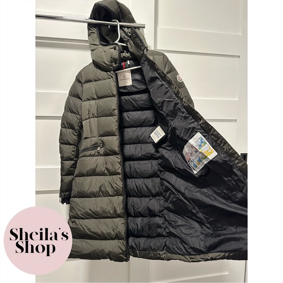 NWT Moncler Betulong Giubbotto A-Line Puffer Down Coat Jacket Dark Green Size 0 - Picture 3 of 9